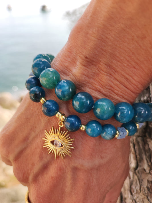 Bracelet en Apatite : une création artisanale en pierres naturelles depuis Perpignan