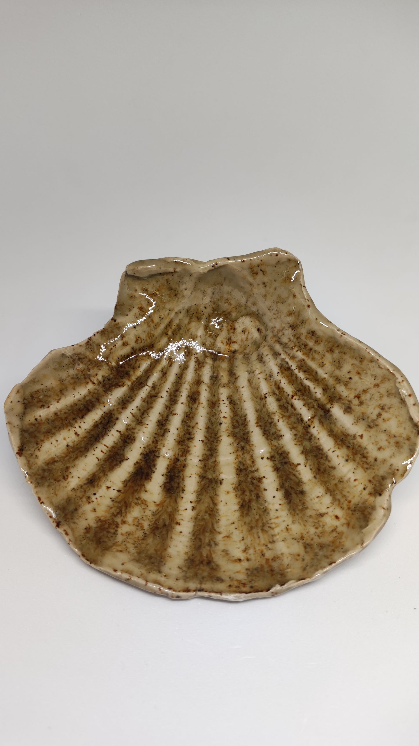 Coquille Saint-Jacques en céramique artisanale
