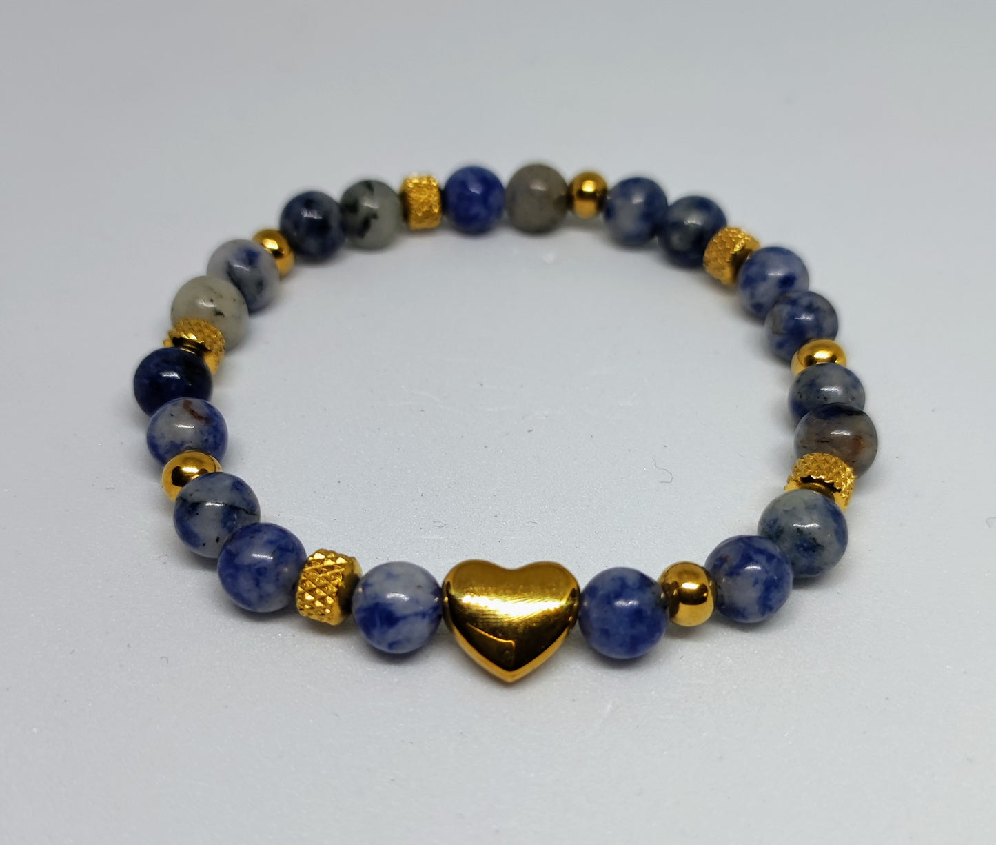 Bracelet Sodalite & Cœur Doré