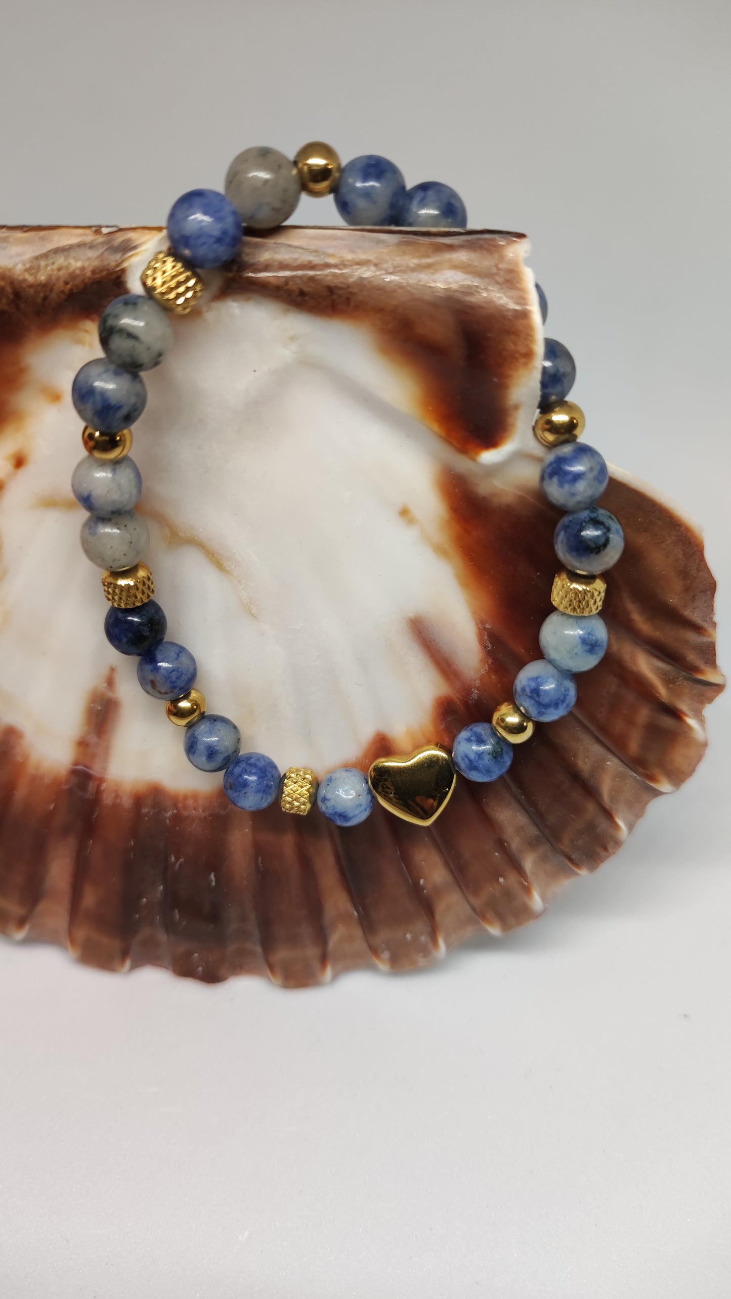Bracelet Sodalite & Cœur Doré