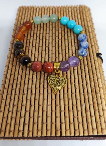 Coffret bracelet sept chakras avec ses pierres