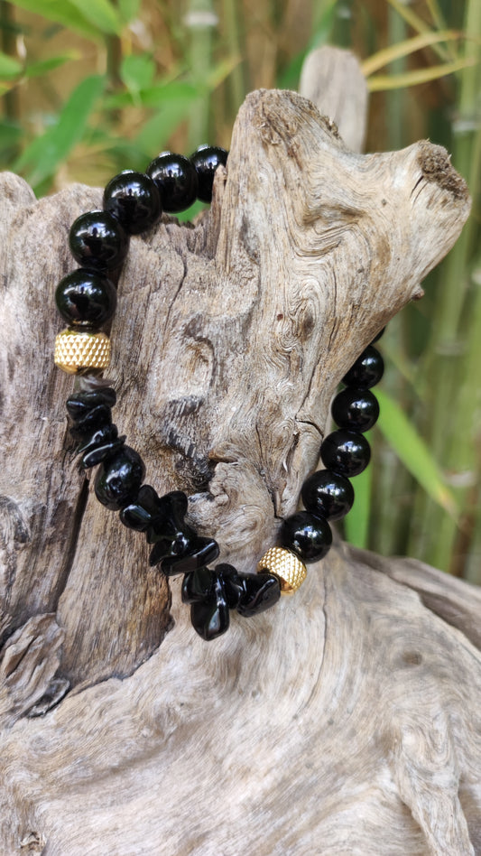 Bracelet en Obsidienne