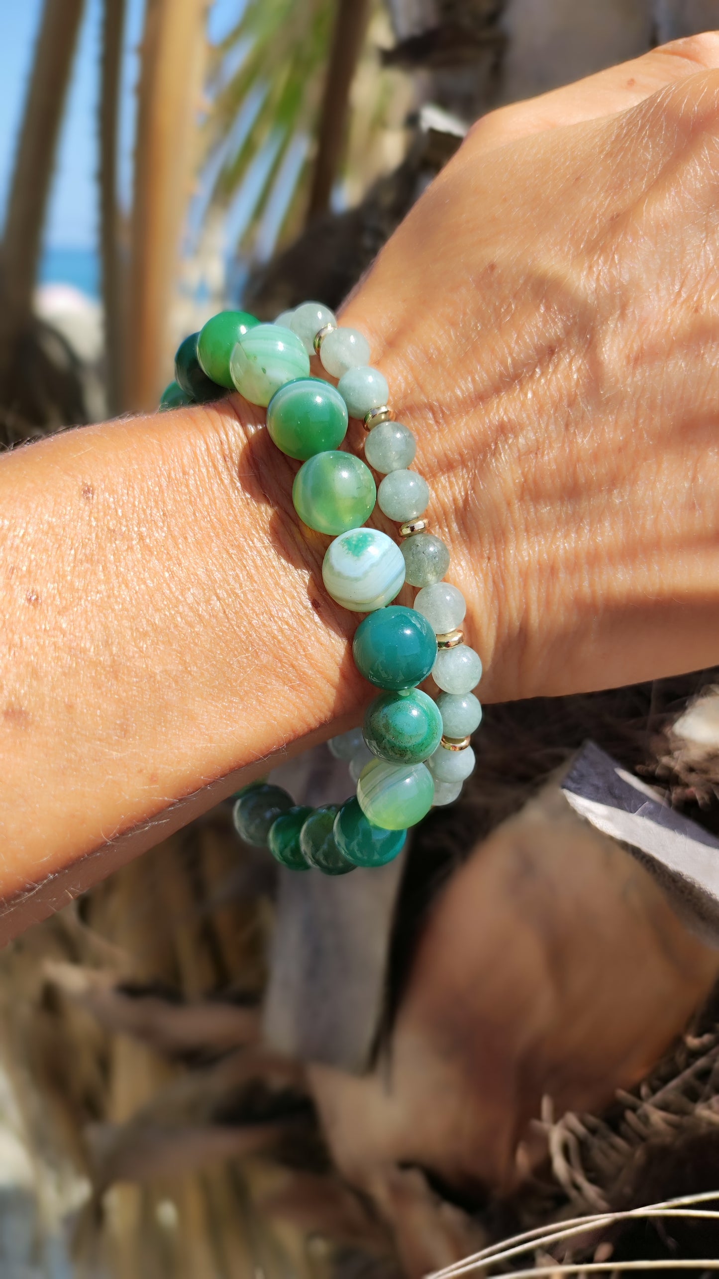 Bracelet Agate verte