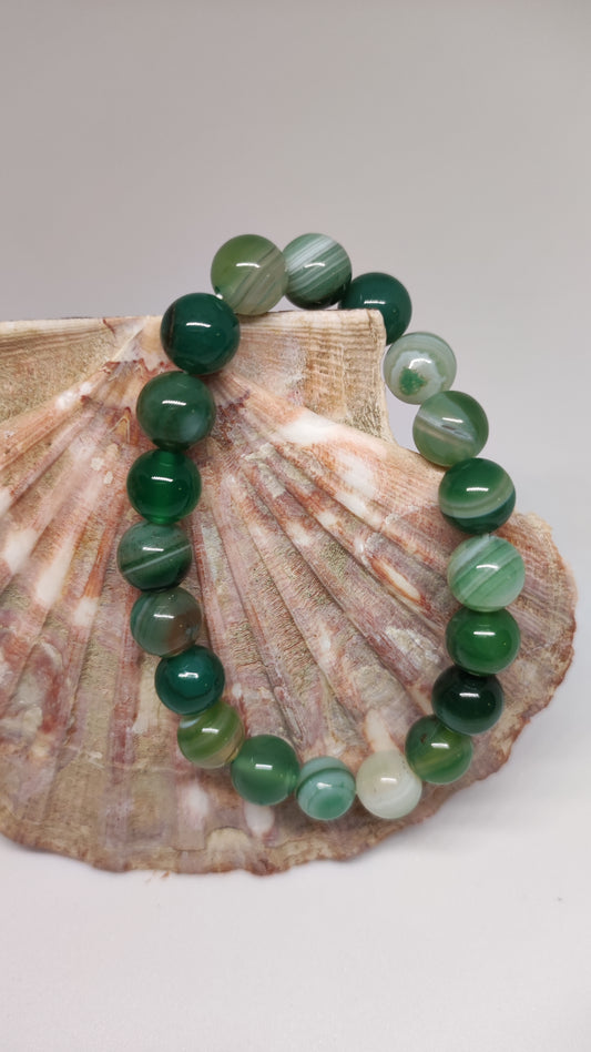 Bracelet Agate verte