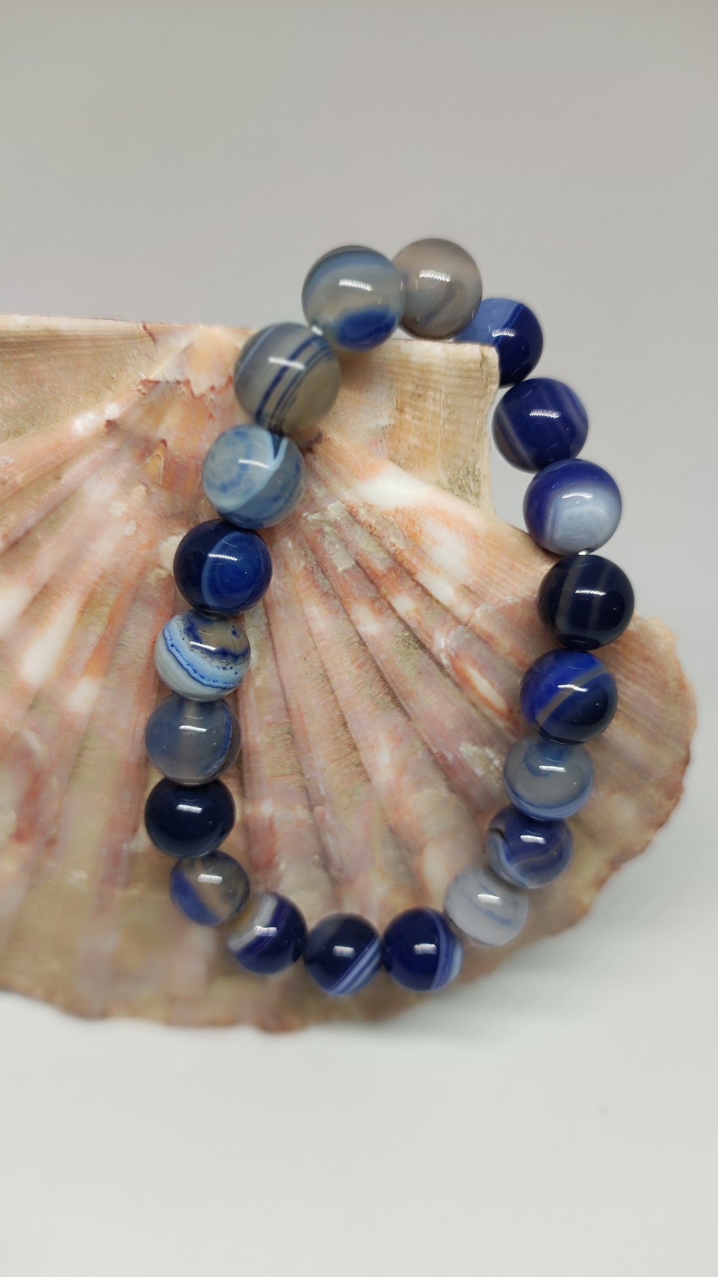 Bracelet Agate Bleue